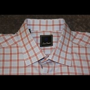 David Donahue Mens Trim Dress Shirt 17 1/2 34/35